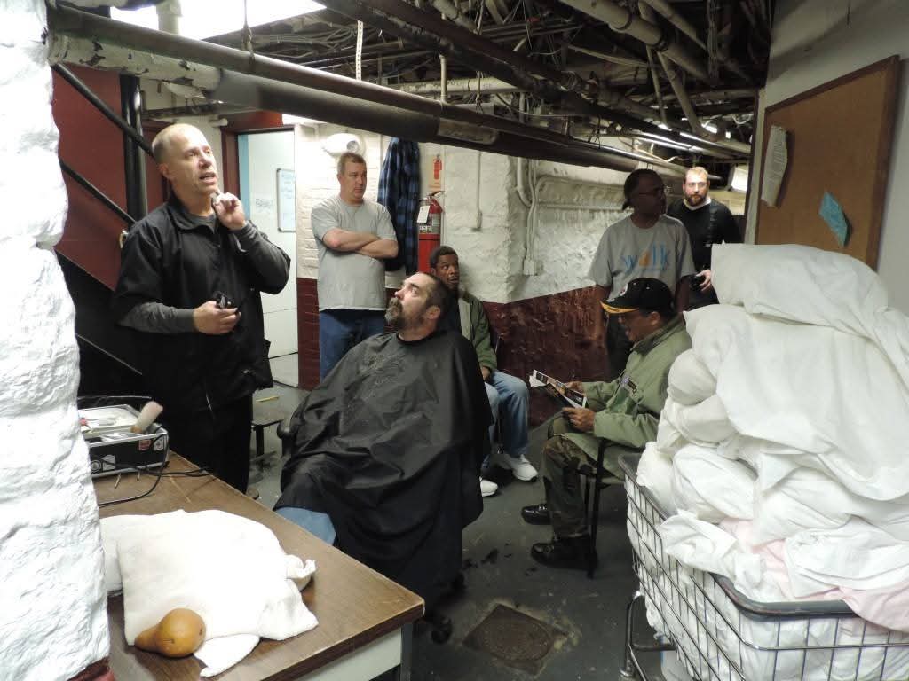 Interior of the Blessing by Barbers free shop in Pittsburgh, Pennsylvania